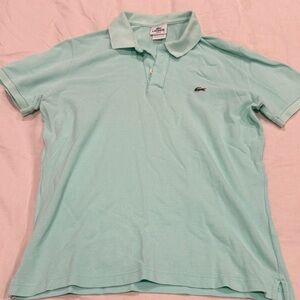Lacoste Slim Fit Mint Green Polo Shirt - Size 5